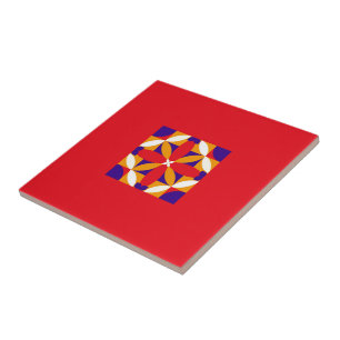 Red Ribbons Tile