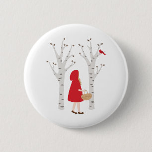 Red Riding Hood 2 Inch Round Button
