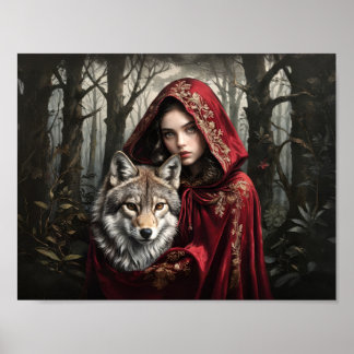 Red Riding Hood and the real story with wolf Poster