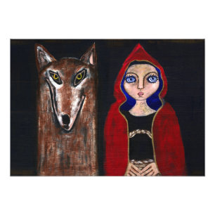 Red Riding Hood and the Wolf Photo Print