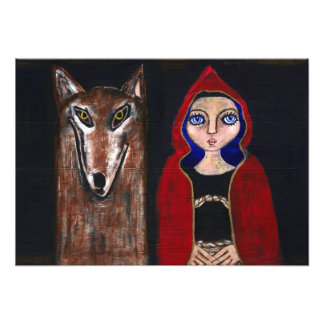 Red Riding Hood and the Wolf Photo Print