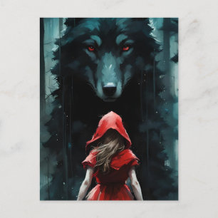 Red Riding Hood and the Wolf Postcard