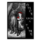 Red Riding Hood and Wolf Art Card