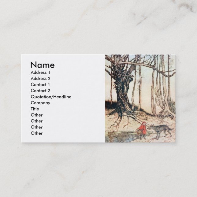Red Riding Hood Business Card (Front)