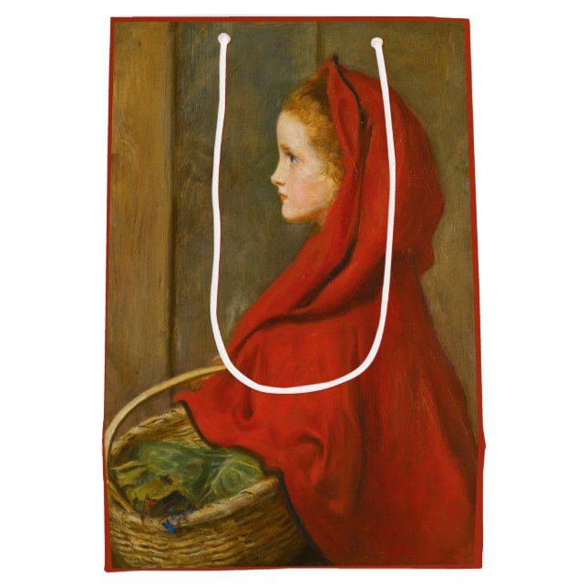 Red Riding Hood (by John Everett Millais) Medium Gift Bag (Back)