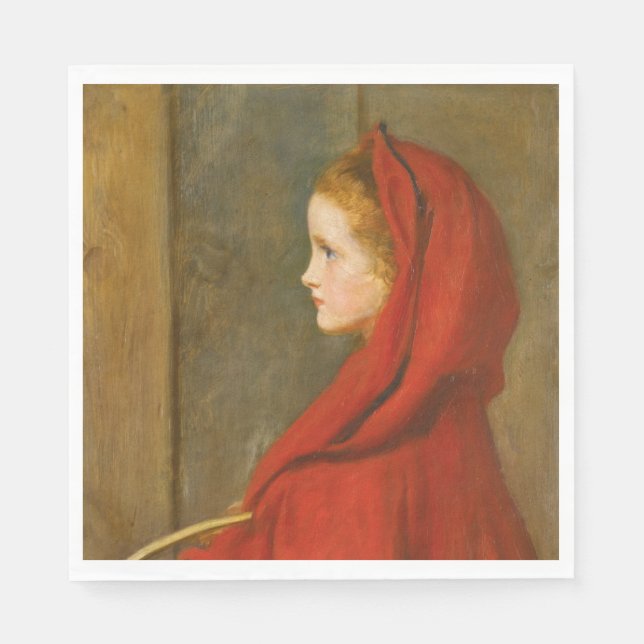 Red Riding Hood (by John Everett Millais) Napkin (Front)