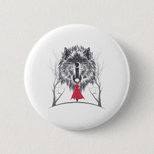 Red Riding Hood Costume Gif For Girls 2 Inch Round Button