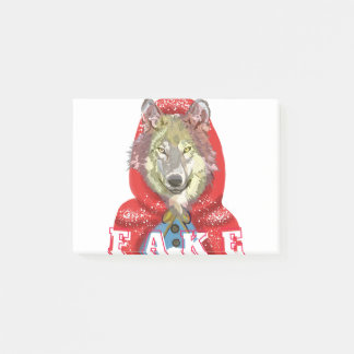 Red Riding Hood Fake Post-it Notes
