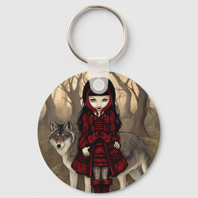"Red Riding Hood in Autumn" Keychain (Front)