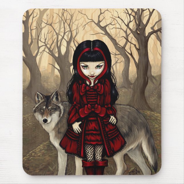 "Red Riding Hood in Autumn" Mousepad (Front)