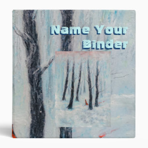 Red Riding Hood-like figure in a winter forest Binder