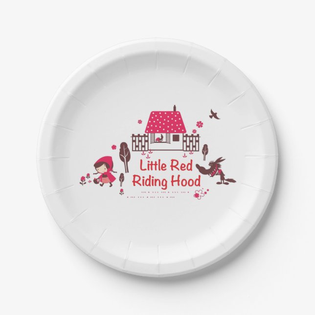 Red Riding Hood paper plate (Front)