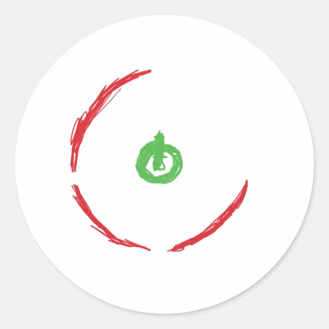 Red Ring Of Death Classic Round Sticker (Front)