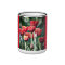 Red Ringer Mug with Red Tulips