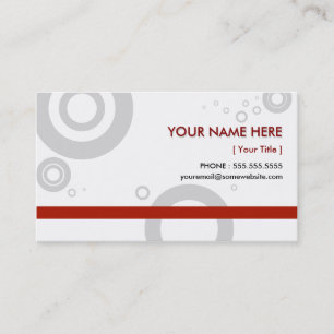 red rings business card
