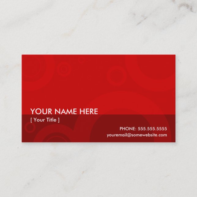 red rings business card (Front)