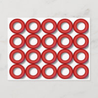 Red Rings Postcard
