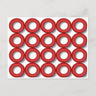 Red Rings Postcard