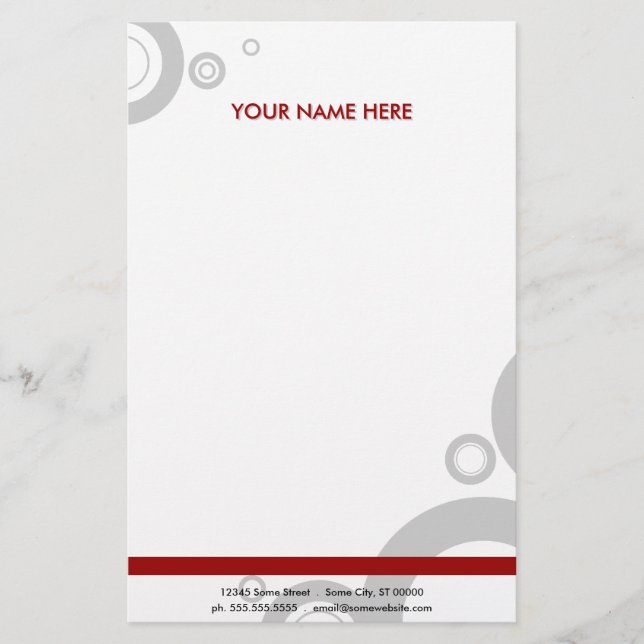 red rings stationery (Front)