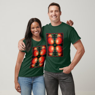 Red Ripe Garden Tomatoes On The Vine Abstract  T-Shirt