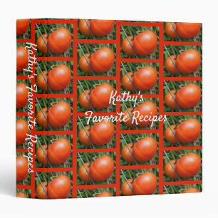 Red Ripe Tomatoes Personalized Recipe Binder