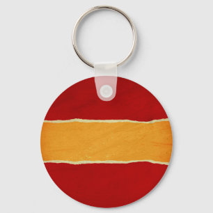 Red ripped christmas wrapping paper keychain