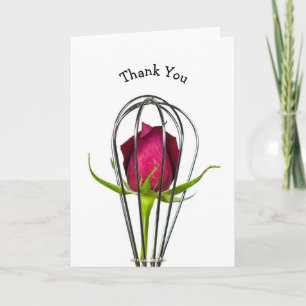 Red Rise In Whisk Thank You Card