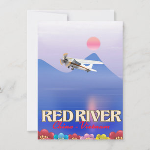 Red River Cambodia Vacation poster Invitation