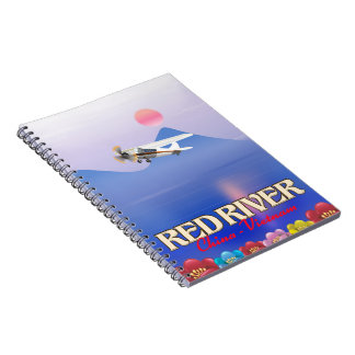 Red River Cambodia Vacation poster Notebook