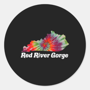 Red River Gorge Climbing Rrg Kentucky Tie Dye  Classic Round Sticker
