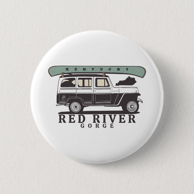 Red River Gorge Kentucky 2 Inch Round Button (Front)
