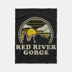Red River Gorge Kentucky Ky T Shirt Vintage Hiking Fleece Blanket