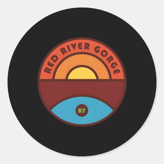 Red River Gorge Kentucky Trail Classic Round Sticker (Front)