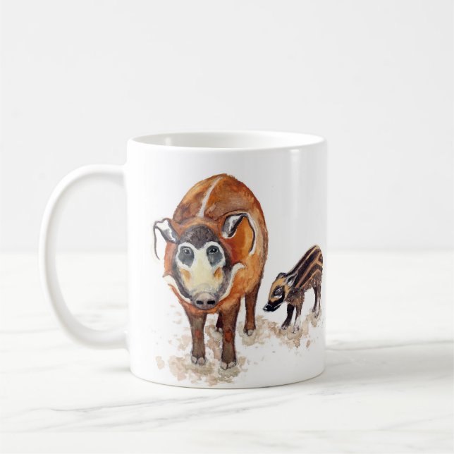 Red River Hog Artwork Mug (Left)