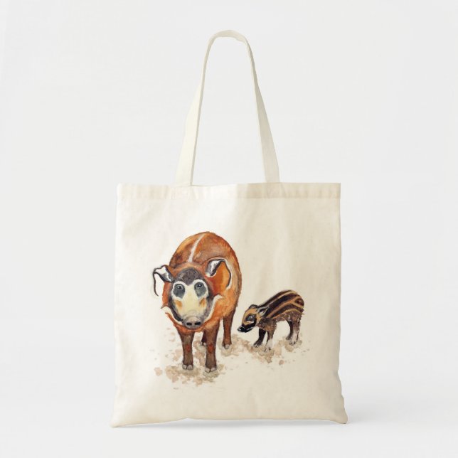 Red River Hog Artwork Tote Bag (Front)