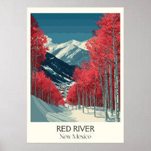 Red River New Mexico Winter Drive Poster