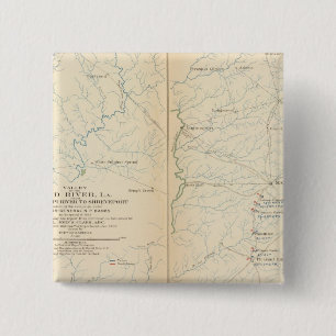 Red River Valley, La 2 Inch Square Button