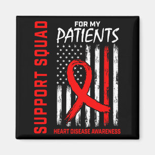 Red Rn Nurse Gifts Heart Disease Awareness Flag Ba Magnet