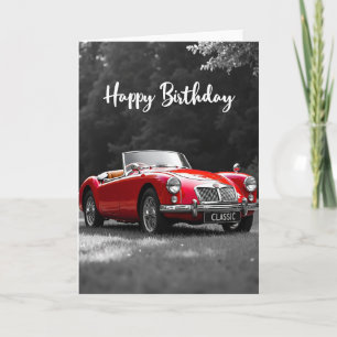 Red Roadster Birthday Card