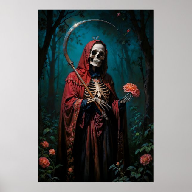 Red Robe Santa Muerte Poster (Front)