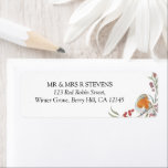 Red Robin Berries Winter Watercolor Return Address<br><div class="desc">Robin return address labels - perfect for winter mail and invitation envelopes. Watercolor nature design with red robin and winter berries.</div>
