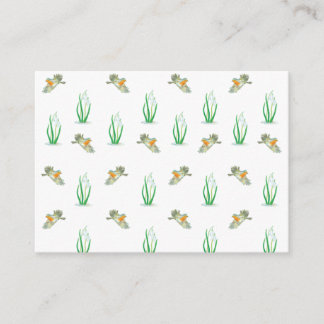 Red Robin Birds and Snowdrops Spring Pattern  Enclosure Card