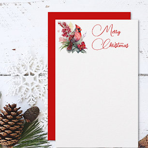 Red Robin Christmas Stationery
