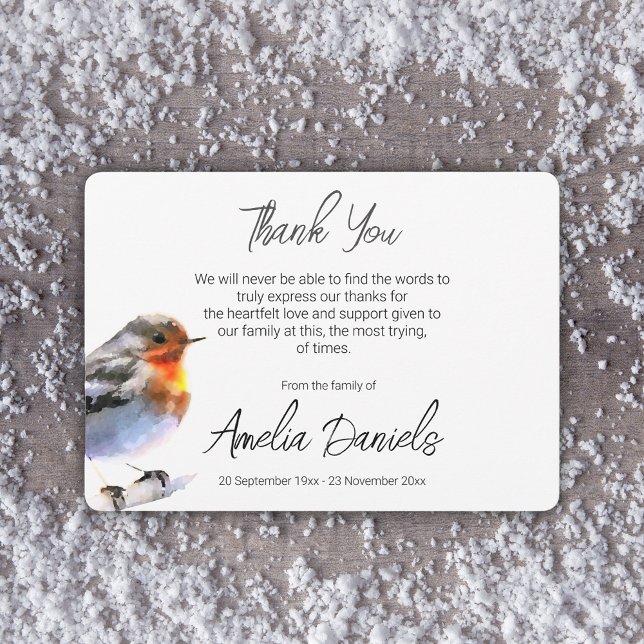 Red Robin Funeral Thank You Card (Creator Uploaded)