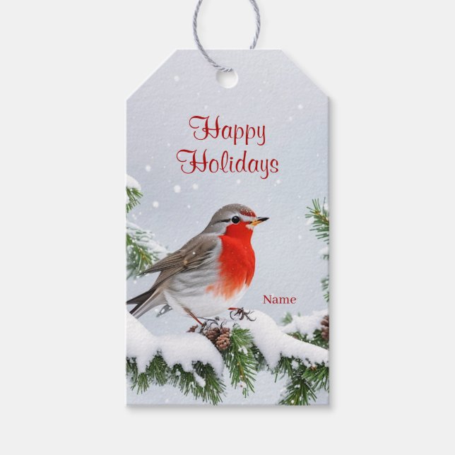 Red Robin Holiday Christmas Gift Tag (Front)