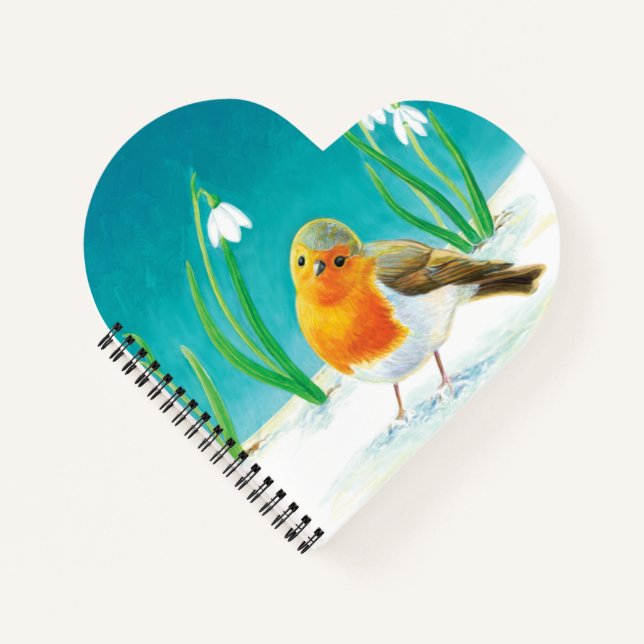 Red Robin Illustration Notebook (Front)