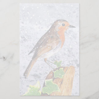 Red robin in the snow art