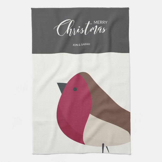 Red Robin  Kitchen Towel (Vertical)