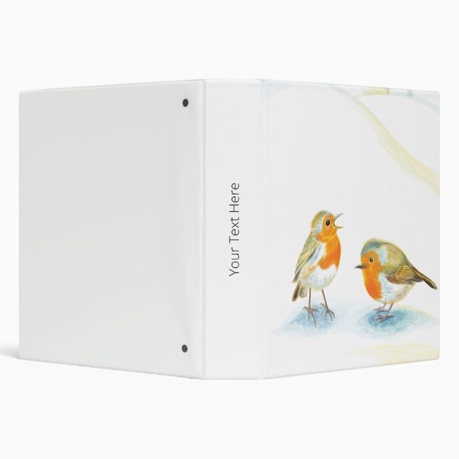 Red Robins in Winter  Binder (Background)