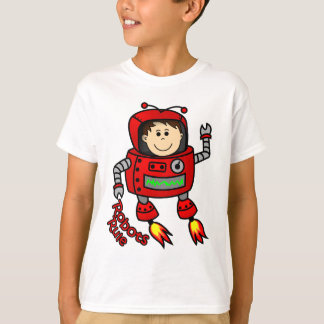 red robot childs t-shirt